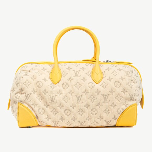 Louis Vuitton SS/12 Squat MM Denim Jaune Handbag - Picture 4 of 15